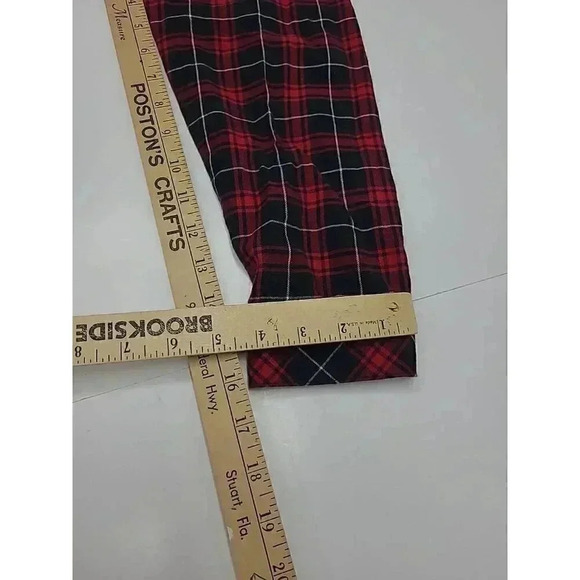 J. Jill Plaid Shirt Women's Size Large Long Tunic Button Up Scottish Tartan - Picture 7 of 8
